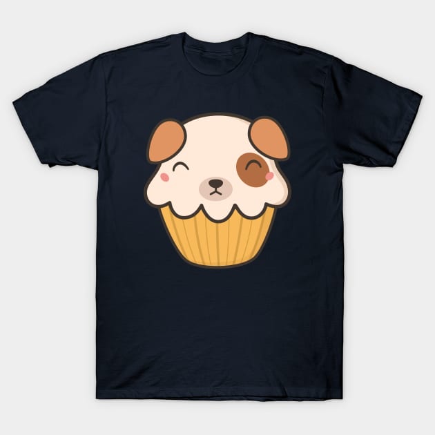 Delish Kawaii Cute Puppy Dog Cupcake T-Shirt by happinessinatee